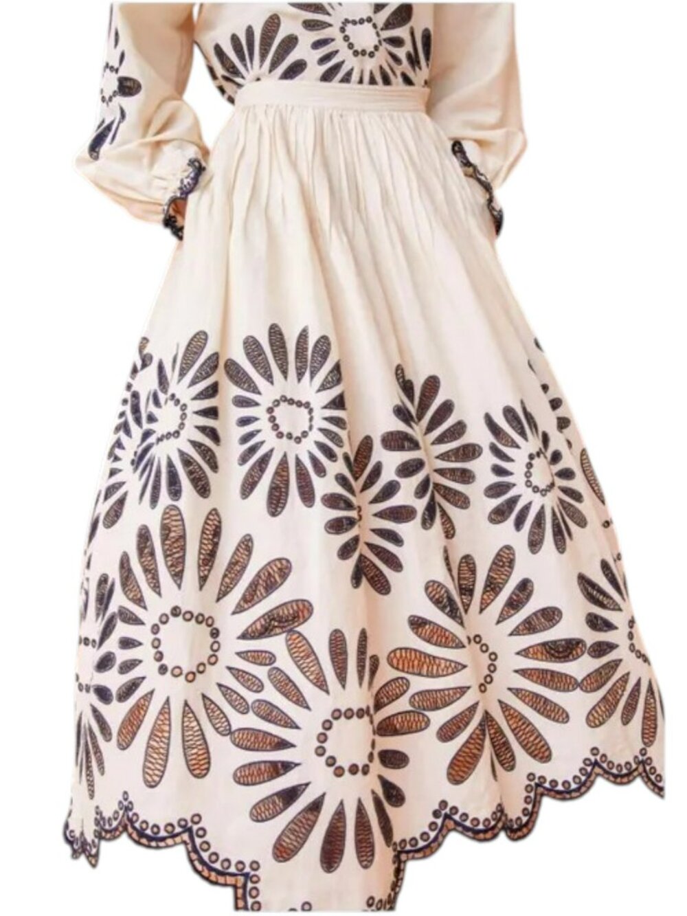 Ulla Johnson Anisa Skirt Porcelain White Midi Skirt NWT Size 2 - Picture 2 of 3